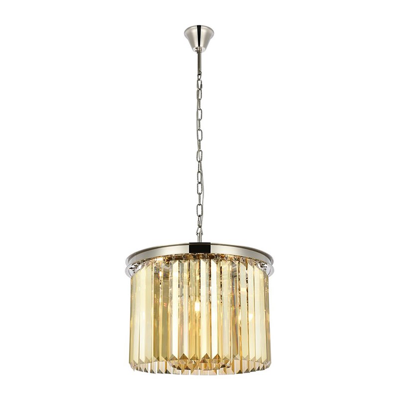 Urban Classic Sydney 6-Light Metal Royal Cut Pendant in Polished Nickel Finish