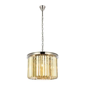 Urban Classic Sydney 6-Light Metal Royal Cut Pendant in Polished Nickel Finish