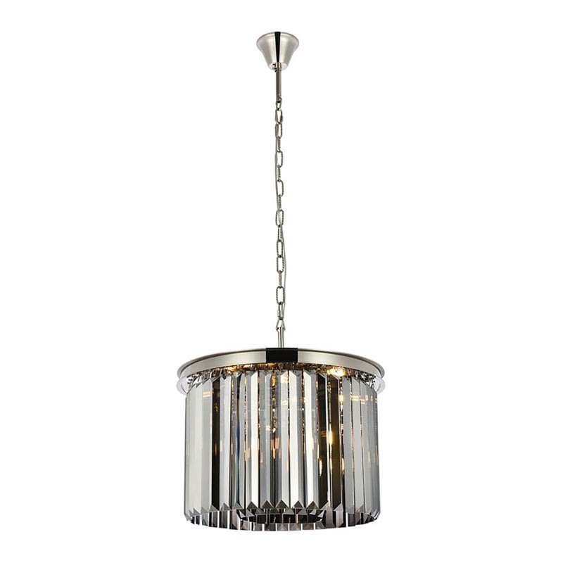 Urban Classic Sydney 6-Light Metal Royal Cut Pendant in Polished Nickel