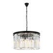 Urban Classic Sydney 8-Light Metal Royal Cut Chandelier in Matte Black