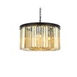 Urban Classic Sydney 8-Light Metal Royal Cut Chandelier in Matte Black