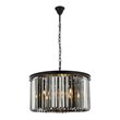 Urban Classic Sydney 8-Light Metal Royal Cut Chandelier in Matte Black Finish
