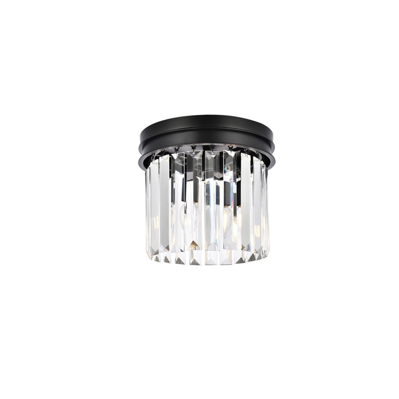 Urban Classic Sydney 3-Light Metal Royal Cut Flush Mount - Matte Black