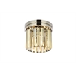 Urban Classic Sydney 3-Light Metal Royal Cut Flush Mount in Black Finish