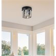 Urban Classic Sydney 3-Light Metal Royal Cut Flush Mount in Matte Black Finish