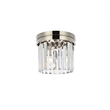 Urban Classic Sydney 3-Light Metal Royal Cut Flush Mount in Nickel