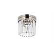 Urban Classic Sydney 3-Light Metal Royal Cut Flush Mount in Nickel