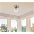 Urban Classic Sydney 3-Light Metal Royal Cut Flush Mount in Nickel