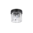 Urban Classic Sydney 3-Light Metal Royal Cut Flush Mount in Nickel