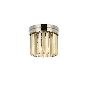 Urban Classic Sydney 3-Light Metal Royal Cut Flush Mount in Nickel Finish