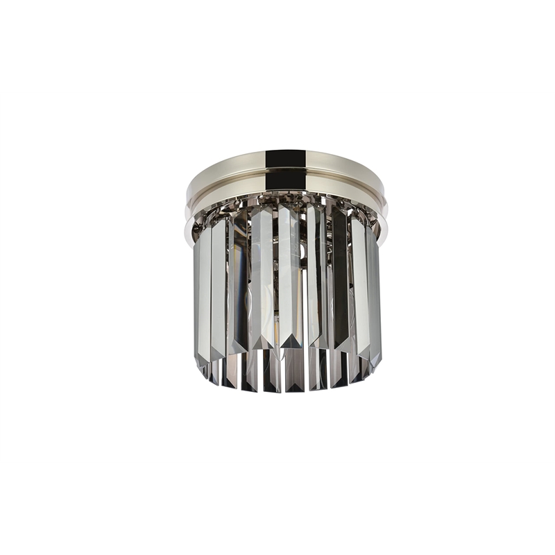 Urban Classic Sydney 3-Light Metal Royal Cut Flush Mount in Polished Nickel