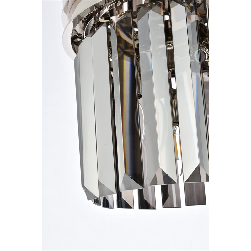 Urban Classic Sydney 3-Light Metal Royal Cut Flush Mount in Polished Nickel