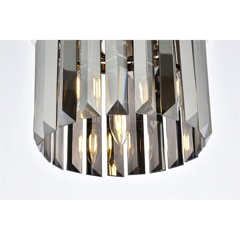 Urban Classic Sydney 3-Light Metal Royal Cut Flush Mount in Polished Nickel