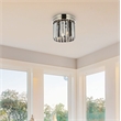 Urban Classic Sydney 3-Light Metal Royal Cut Flush Mount in Polished Nickel