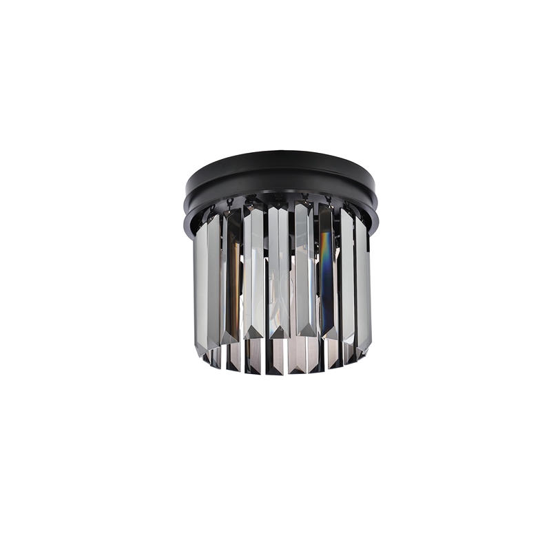 Urban Classic Sydney 3-Light Metal Royal Cut Flush Mount in Polished Nickel