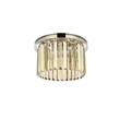 Urban Classic Sydney 3-Light Metal Royal Cut Flush Mount in Matte Black