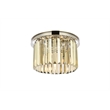 Urban Classic Sydney 3-Light Metal Royal Cut Flush Mount in Matte Black