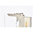 Urban Classic Monaco 1-Light Metal Crystal Wall Sconce in Polished Nickel