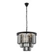 Urban Classic Sydney 9-Light Metal Royal Cut Chandelier - Matte Black Finish