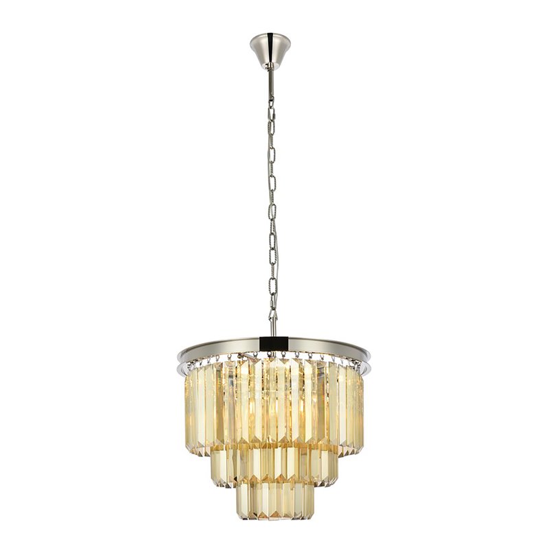Urban Classic Sydney 9-Light Metal Royal Cut Chandelier - Nickel