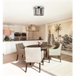 Urban Classic Sydney 3-Light Metal Royal Cut Flush Mount in Black