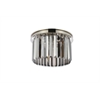 Urban Classic Sydney 3-Light Metal Royal Cut Flush Mount in Black
