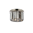 Urban Classic Sydney 3-Light Metal Royal Cut Flush Mount in Black