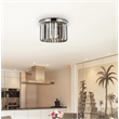 Urban Classic Sydney 3-Light Metal Royal Cut Flush Mount in Black