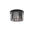 Urban Classic Sydney 3-Light Metal Royal Cut Flush Mount in Black