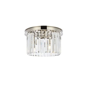Urban Classic Sydney 3-Light Metal Royal Cut Flush Mount - Nickel Finish