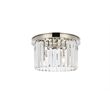 Urban Classic Sydney 3-Light Metal Royal Cut Flush Mount - Nickel Finish