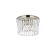 Urban Classic Sydney 3-Light Metal Royal Cut Flush Mount - Nickel Finish