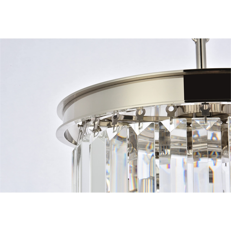 Urban Classic Sydney 3-Light Metal Royal Cut Flush Mount - Nickel Finish