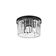 Urban Classic Sydney 3-Light Metal Royal Cut Flush Mount - Nickel Finish