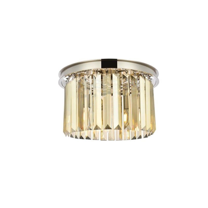 Urban Classic Sydney 3-Light Metal Royal Cut Flush Mount - Polished Nickel