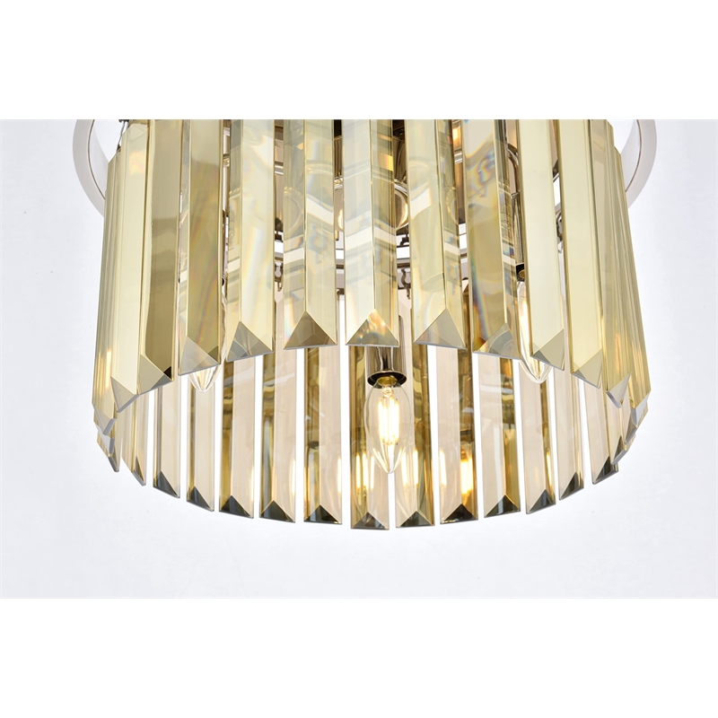 Urban Classic Sydney 3-Light Metal Royal Cut Flush Mount - Polished Nickel