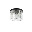 Urban Classic Sydney 6-Light Metal Royal Cut Flush Mount in Matte Black Finish