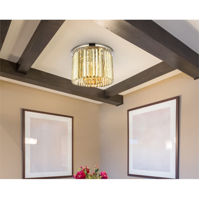 Urban Classic Sydney 6-Light Metal Royal Cut Flush Mount in Matte Black Finish