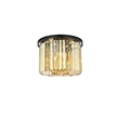 Urban Classic Sydney 6-Light Metal Royal Cut Flush Mount in Matte Black Finish