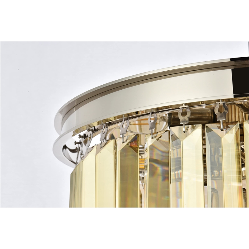 Urban Classic Sydney 6-Light Metal Royal Cut Flush Mount in Matte Black Finish