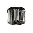Urban Classic Sydney 6-Light Metal Royal Cut Flush Mount in Matte Black