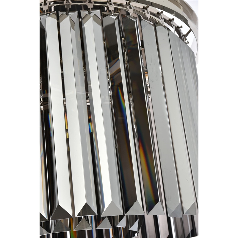 Urban Classic Sydney 6-Light Metal Royal Cut Flush Mount in Matte Black