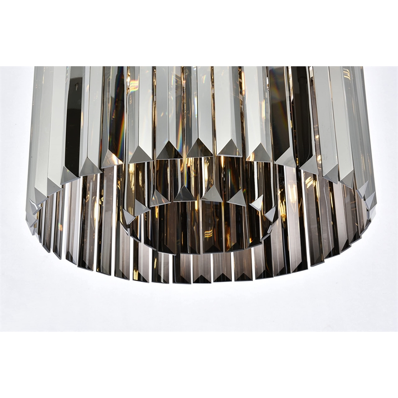 Urban Classic Sydney 6-Light Metal Royal Cut Flush Mount in Matte Black