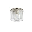 Urban Classic Sydney 6-Light Metal Royal Cut Flush Mount in Polished Nickel