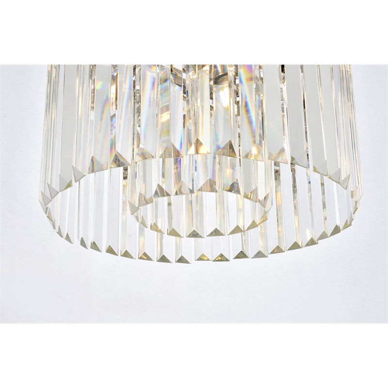 Urban Classic Sydney 6-Light Metal Royal Cut Flush Mount in Polished Nickel