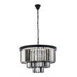 Urban Classic Sydney 9-Light Metal Royal Cut Chandelier in Matte Black Finish