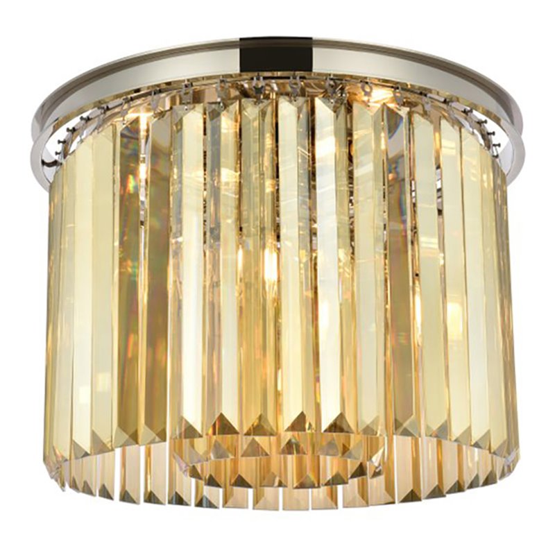 Urban Classic Sydney 6-Light Metal Royal Cut Flush Mount in Nickel
