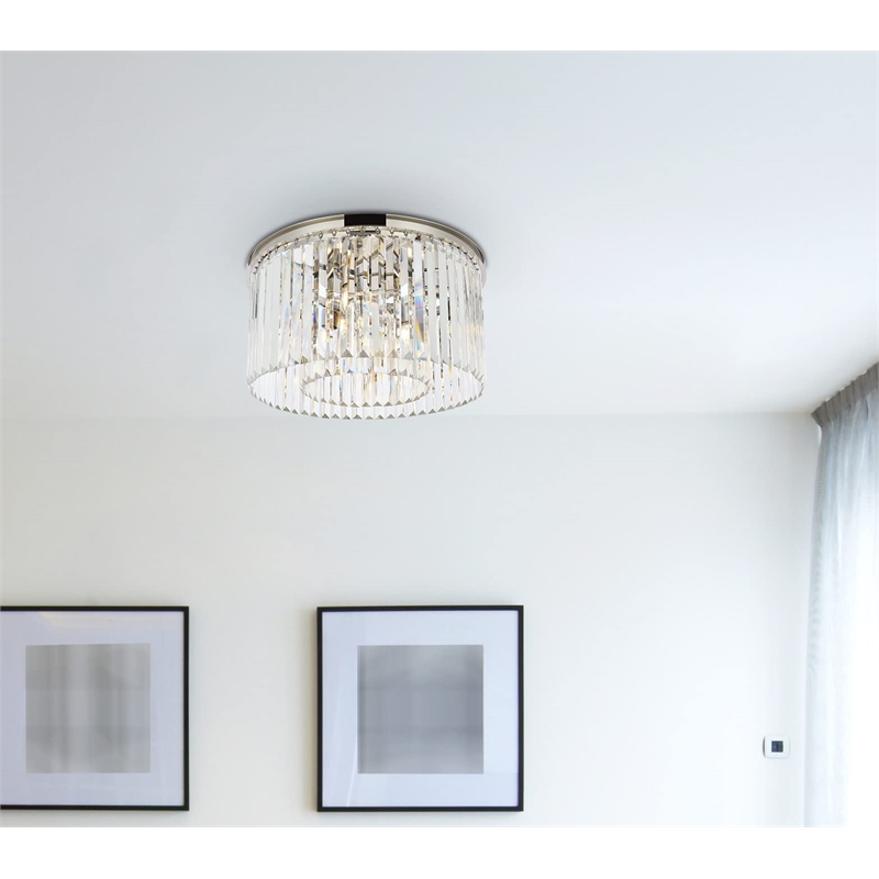 Urban Classic Sydney 8-Light Metal Royal Cut Flush Mount in Matte Black