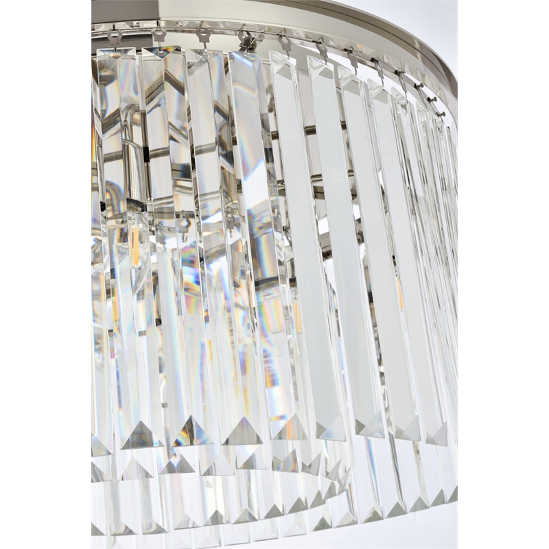 Urban Classic Sydney 8-Light Metal Royal Cut Flush Mount in Matte Black