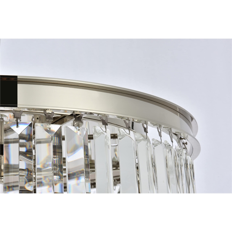 Urban Classic Sydney 8-Light Metal Royal Cut Flush Mount in Matte Black